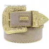 Ceintures de mode pour femmes et hommes, ceinture en strass Bb Simon avec strass scintillants, cadeau miss 277R, 2022