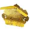 Tatlı Altın Favoriler Hollow Fold Düğün Kağıt Kutusu Bebek Duş Çikolata Şeker Kutuları Pembe Kırmızı Beyaz Donanma Renk Malzemeleri