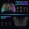 Game Controllers Joysticks RGB LED Colorful PC Game For Window Gamepad 6-Asix Turbo Control Controller Video Gaming ConsoleY240322