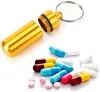 Paquet de 15 piluliers porte-clés coloré en alliage d'aluminium pilulier résistant à l'eau porte-clés cachette d'urgence porte-pilule pour l'extérieur 26877094 LL