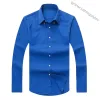 2024 Nya hösten Mäns långärmad skjorta Bomullsskjorta Herrpolo Casual Solid Regular Fit Men's Shirts Fashion Free Frakt