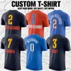 Chet Holmgren Shai Gilgeous Josh Giddey Westbrook George Basketball Sports Club 팬 브랜드 짧은 슬리브 티셔츠 공연 연습 Tees