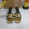 Magasin bon marché 90% de réduction en gros Za 2024 Chaussures féminines d'été Gold Metal Python Modèle une ligne avec des sandales à talons hauts
