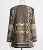 European and n style French court style heavy industry nail bead suit new style bubble bead v collar long sleeve print splice coat