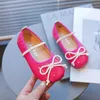 Size 21-36 Kids Flats Children Princess Shoes Spring Bright Colors Girls Mary Jane Shoes Baby Toddler Girl Shiny Leather Shoes240311