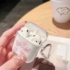 Kopfhörerzubehör, rosa Liebesring für Airpods Pro 2. Kopfhörerhülle für 1/2/3, weiche, matte TPU-Kopfhörerhülle für Frauen und Mädchen mit Schlüsselanhänger Y240322