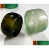 Band Rings 10Pcs Wholesale Mix Huge Jade Thumb Ring Mens Womens Wide Agate Exquisite Finger Retro Luxury Jewelry Drop Deliver Dhgarden Dhljt