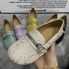 Casual Shoes Fashion Desugner Women Plus Size Female Flat Antislip Loafers Rhinestone Slip On 2024 Style
