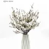 Faux Floral Greenery Gypsophila Silk Peach Butquet Artificial Flowers 5 Forks 7 Kolor Małe rośliny Bontai Bonsai do domu dekoracji ślubnej Y240322