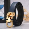 La ceinture de luxe de styliste Feragamo convient aux femmes classiques Ferrara, mode décontractée, cuir de vache, double face, sans tête, ceinture de remplacement, noir