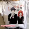 Женская футболка с японским мультфильмом Ao Haru Ride, женская футболка с графическим принтом, летняя уличная одежда, забавная аниме, повседневная свободная пара, топ с короткими рукавами 240322
