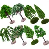 Dekorativa blommor Micro Landscape Tree Mini Garden Decoration Sand Table DIY Model Accessory Ornament