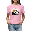 Polos femininos confortável dormir panda t-shirt roupas estéticas camisa de impressão animal para meninas designer mulheres luxo