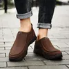 Wanderschuhe Echtes Leder Mokassins Männer Qualität Slip Auf Formale Loafers Flache Faule Wasserdichte Casual Schuhe Trend Schuh