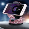 Supports de téléphone portable Nouveau support de téléphone portable universel Bling pour support de montage d'évent de voiture support GPS pour IPhone Samsung rose accessoires de voiture pour femme 240322