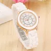 Wristwatches Ceramic Watch Women's Brand Quartz Wrist Watches For Women Bracelet Clasp Fashion & Casual Chronograph