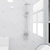 Wallpapers Self-adhesive Wallpaper Bathroom Waterproof Wall Sticker Roll With 10 Meters Oil Proof Kitchen Toilet Renovation Home Decoration