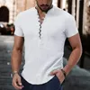 Men's Casual Shirts Versatile Men Shirt Cotton Linen Collection Breathable Summer Tops For Daily Wear V Neck