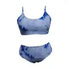 Costumi da bagno da donna 125 maggio Spiaggia femminile 2024 Costume da bagno elegante Reggiseno separato Costume da bagno Tronco Plus Size Abito corto in due pezzi a vita alta