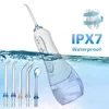 Diğer Aletler Yeni 8 İpuçları Profesyonel Oral Işıncı Taşınabilir ve Şarj Edilebilir Diş Temizliği için Kullanılır IPX7 CAN 300ML H240322