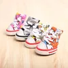 Dog Apparel Shoes Four Seasons Sports Canvas Ball Teddy Bichon Warm Soft Bottom Small Dogs A Pair Of Pets Accessories