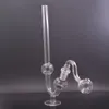 2 pièces tuyaux de brûleur à mazout en verre incurvé 14mm barboteur commun tuyau d'eau de fumée avec base tuyau de fumer à la main pour concentré de cire avec tuyaux de brûleur à mazout en verre mâle