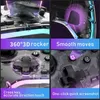 Kontrolery gier Joysticks Transparent Wireless Game Uchwyt Gamepad bezprzewodowy kontroler gry Bluetooth Kolny światło kryształowy gamepad dla przełącznika Android PCY240