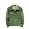 Corduroy Men's Winter Jacket, Elastic Slim Fit, Youth Large Collar, Casual Warm Coat, Trendy Top