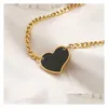 Collares colgantes Joyería de moda Collar de amor Diseñador para mujer Cadena de oro Corazón Tenis Tréboles Hombres Cristal Cadenas de eslabones cubanos Hip Hop DH7Y8