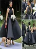 New Arrival Sexy Ball Gown Ruffles Cocktail Dresses High Neck Sleeveless Big Bow Prom Evening Gowns Party Dresses Tea Length Bride8640659