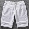 Men's Shorts Designers new linen shorts mens casual beach mens brand wild leisure solid goods shorts mens Bermuda masculina Bermuda J240322