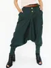 Harem Pants Casual Hippy Loose Trousers Baggy Dropcrotch Solid Color Wide Leg Elastic Waist Fashion Mujer Pantalones 240309