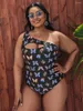 Costumi da bagno da donna 019 Plus Size Stampa Bikini Fat Beach Africa American Female Women 2024 One Piece Extra Large Grandi vestiti estivi L-4XL