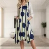 Casual klänningar kvinnor sommar asymmetrisk klänning o nack ärmlös lös tank fast tryck strand sundress damer chic midi