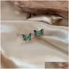 Маленькие свежие серьги-гвоздики «Сладкая бабочка» Super Sensen для женщин, Прямая доставка ювелирных изделий Dhxel