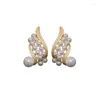 Boucles d'oreilles à clous pour femmes, Vintage, style médiéval, motif de perles simulées, fleur, bijoux de fête à la cour française