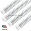 Estoque de tubos LED em nós 2Ft 4Ft 5Ft 6Ft 8Ft Tubo Luzes V Forma Integrado Bb Luminárias 8 Ft Cooler Porta Zer Leds Light Drop Delivery L Dhcuc