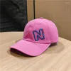 Ball Caps Korean Fashion Letter Embroidered Baseball Cap Women Men Adjustable Snapback Hip Hop Outdoor Casual Visor Couple Hats