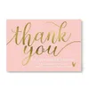 Hot Pink Stamping Holiday Greeting Cards Thank You Card Tag Christmas Birthday Gift Supplies 50*90Mm Bes121