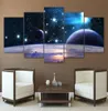 Canvas HD Printed Universe Galaxy 5 Panel Reflektion Space Planet Modular Picture Home Dekorera affischtryck Väggkonstmålning9355695