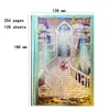 256 Page Retro Magic Castle Notebook Personalized Color Illustration Cute Diary Student Planner Agenda Notepad 230308