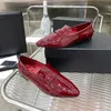 Casual Shoes For Women Size35-41 Patent Leather Loafers Low Heels Genuine Flats Designer Pointed-Toes Zapatillas Mujer