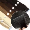 Extensions Isheeny 12" 16" 20" PU Skin Weft Tape Haarverlängerungen 10 Stück Unsichtbares Tape In Haarverlängerungen Glattes Maschine Remy Echthaar