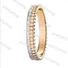 Anéis de banda marca ouro diamante split colorido aço inoxidável casamento designer casal jóias amor anel feminino presente noivado anéis sier