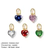 Charms 304 Stainless Steel & Zircon Stone Love Heart Pendants For Jewelry Making Diy Necklace Earrings Findings 6mm Dia. 1Piece