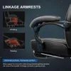 LuckRacer z Footrest Office Desk Ergonomiczne krzesło do gier Pu skóra High Back Regulowane obrotowe wsparcie lędźwiowe Style wyścigowe E-Sport Gamer Feats by GTRacing