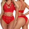 Set sexy Set reggiseno lingerie sexy per donna Pizzo trasparente Set reggiseno e mutandine erotici caldi Babydoll esotici vestono biancheria intima erotica 24322