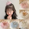 Acessórios de cabelo princesa crianças menina hairpin doce vintage coroa clipe para festa de aniversário do miúdo decroative pin pequeno presente