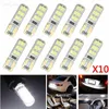 Andra billampor 10x Xenon White T10 W5W 12-SMD 2835 LED CanBus Error Free Silicon Bulb Kitl204