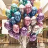 Décoration de fête 10pcs Chrome Métallique Latex Air Hélium Ballons Baby Shower Mariage Anniversaire Globos Gonflable Balon